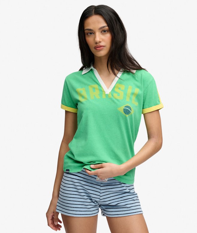 Athletic Football Collared T-shirt