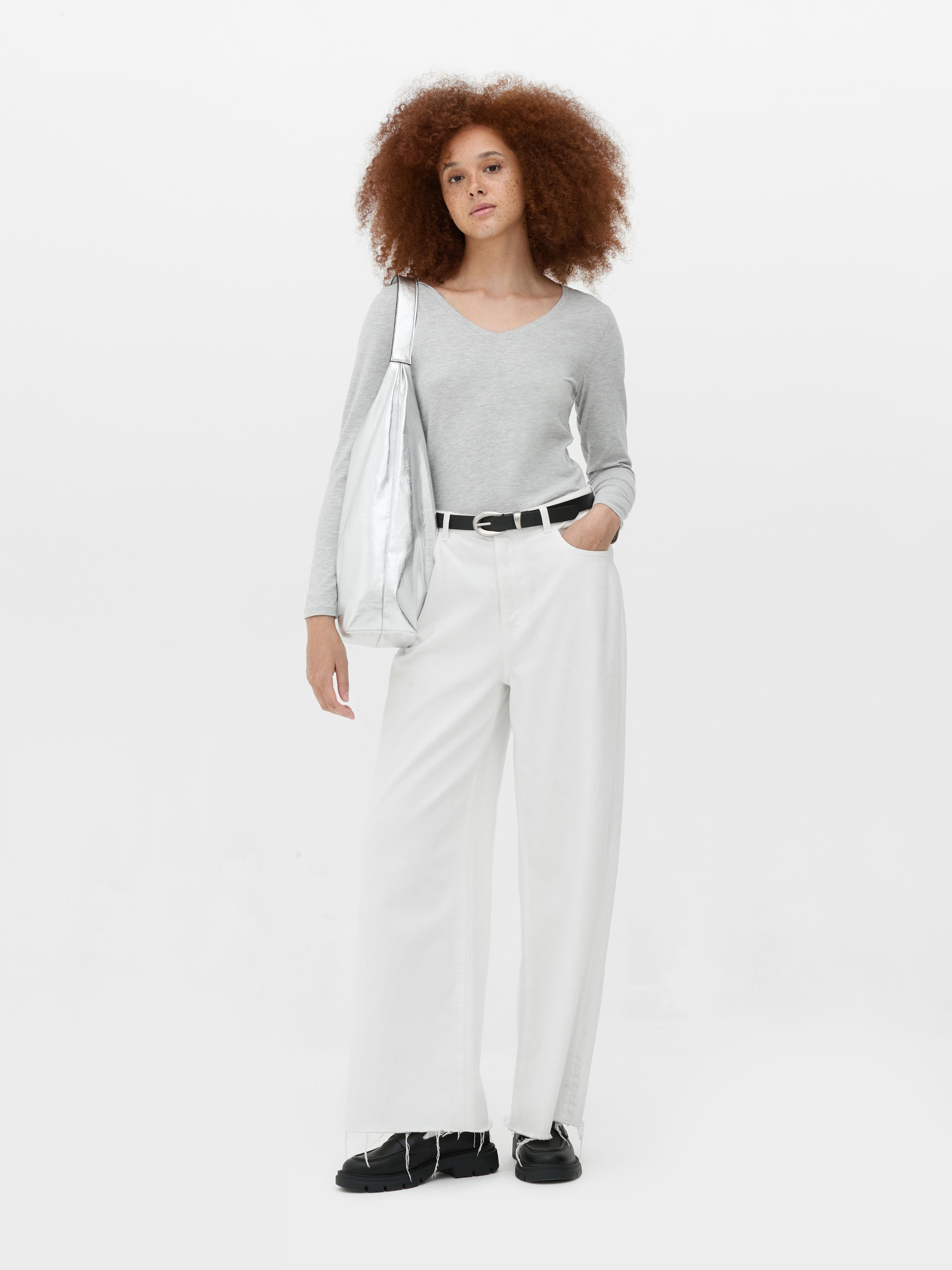 V-Neck Long Sleeve Top