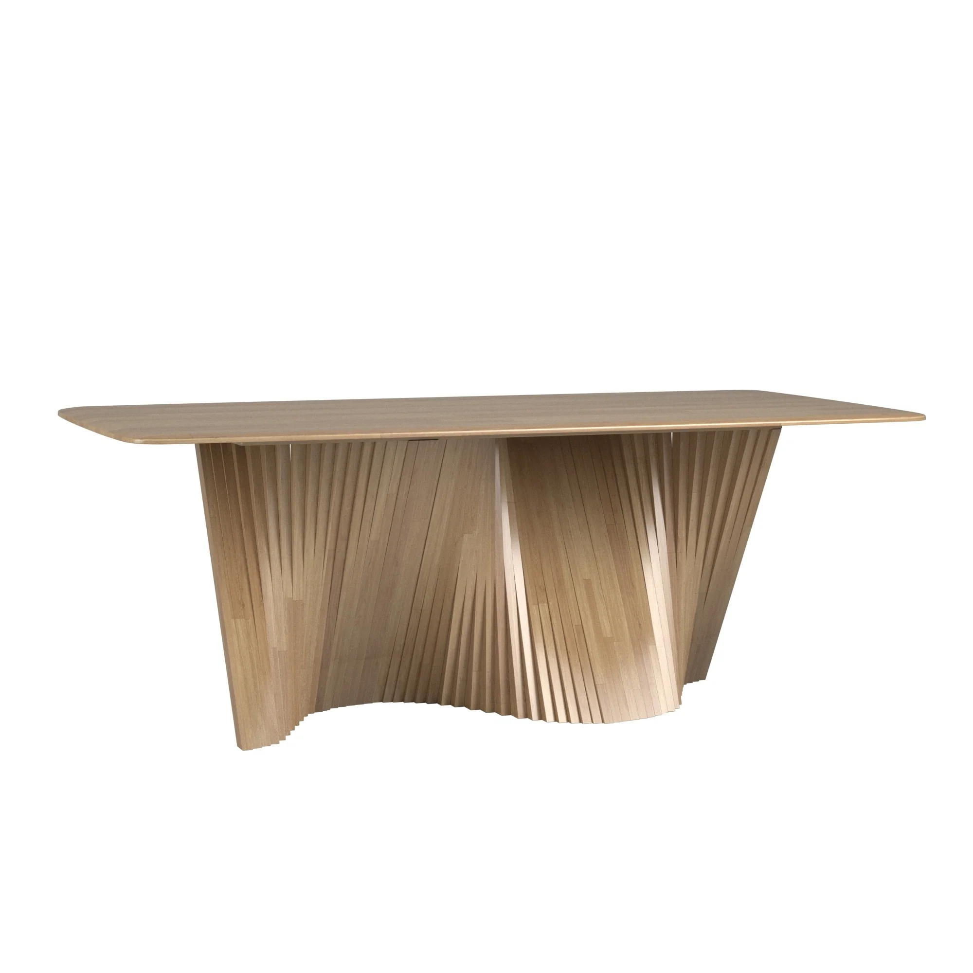 Norvik Wave Base Wood Dining Table by iNSPIRE Q Modern