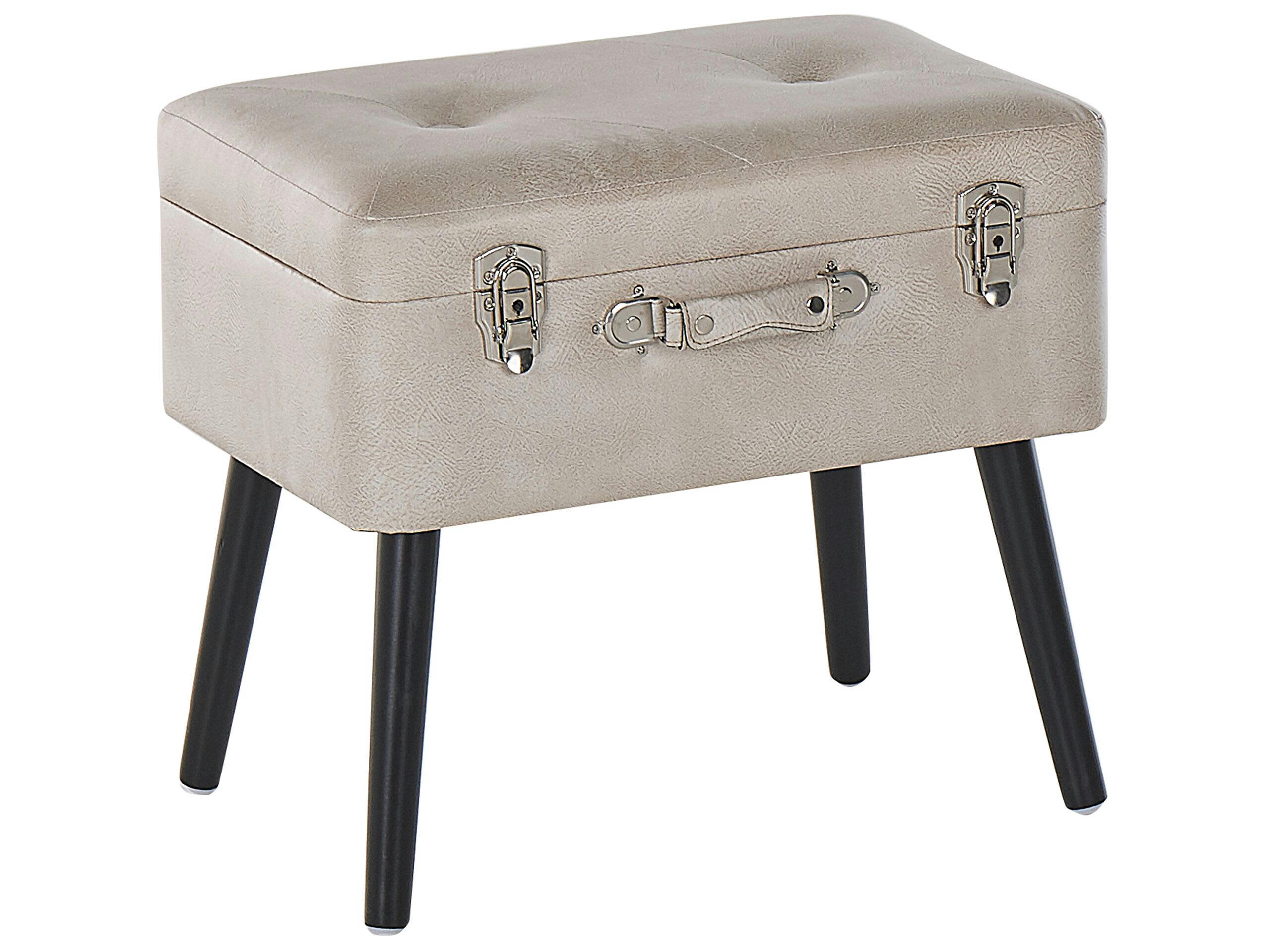 MALLARD - Tabouret avec coffre beige