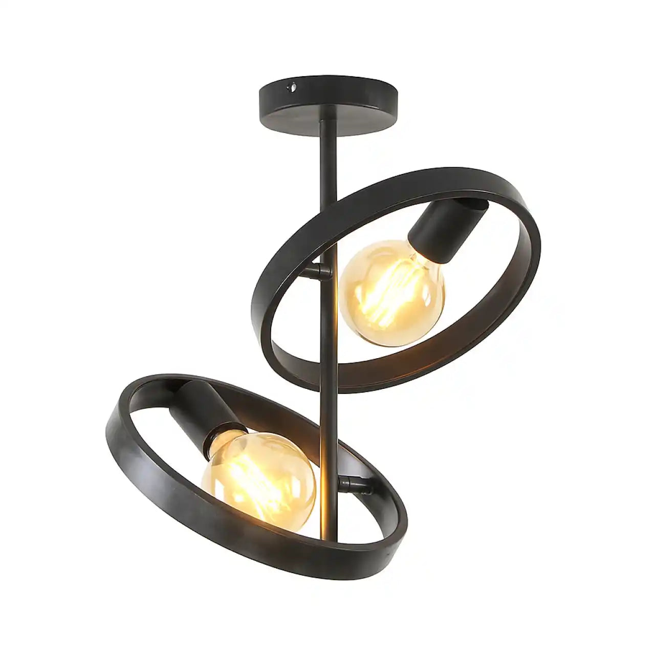 Ylumen plafondlamp Hover - 2 lichts - 42 x 53  cm - zwart