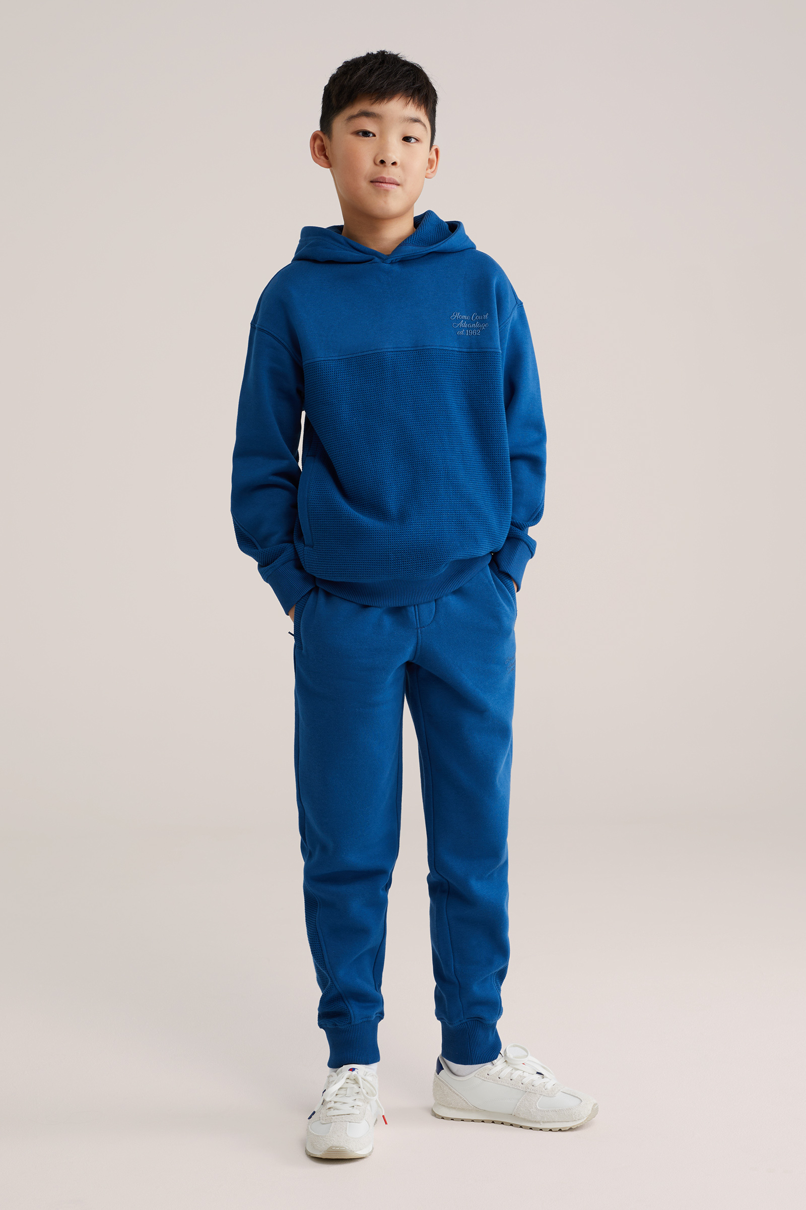 Jongens regular fit joggingbroek met structuurdetail