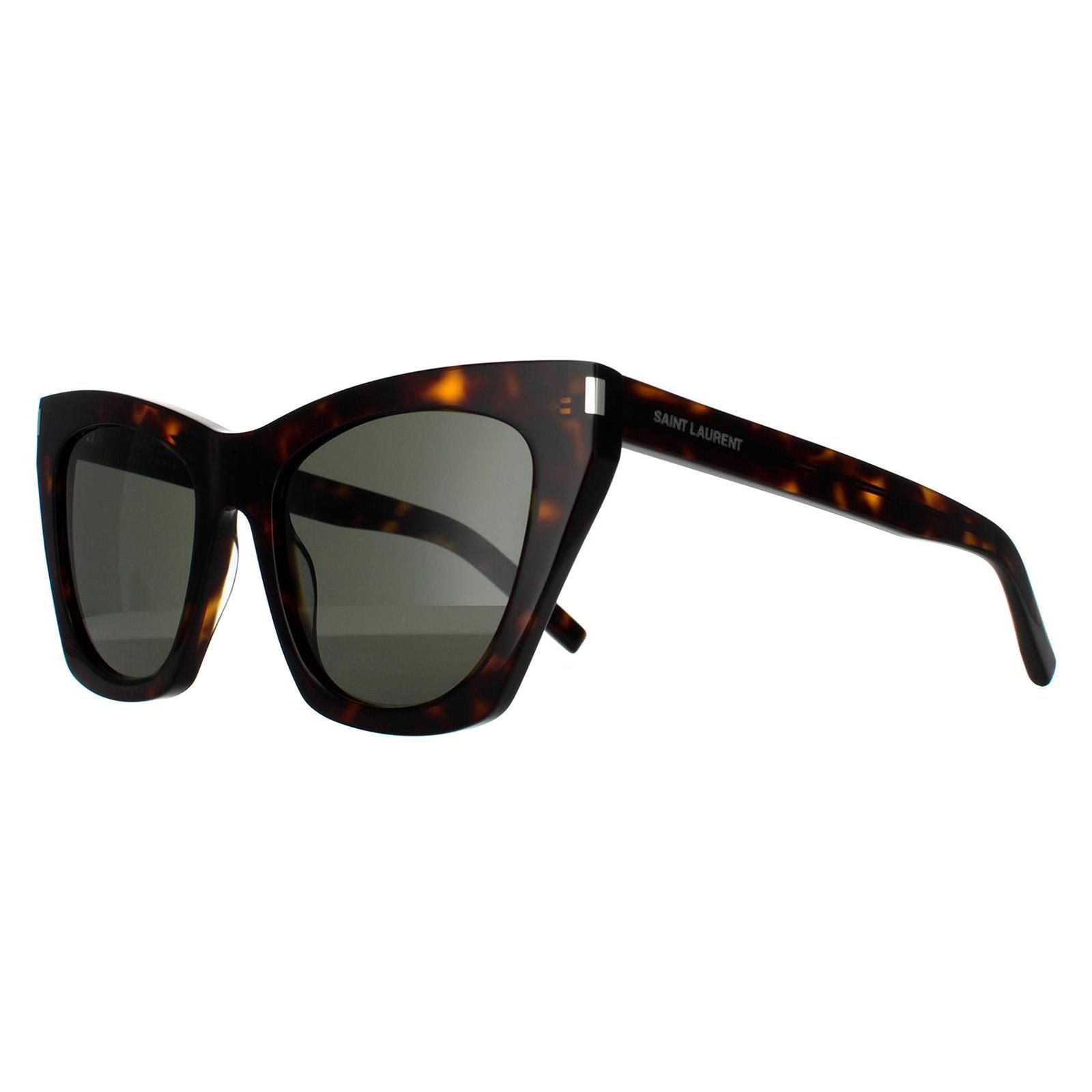 Saint Laurent Cat Eye Havana Grey Sunglasses