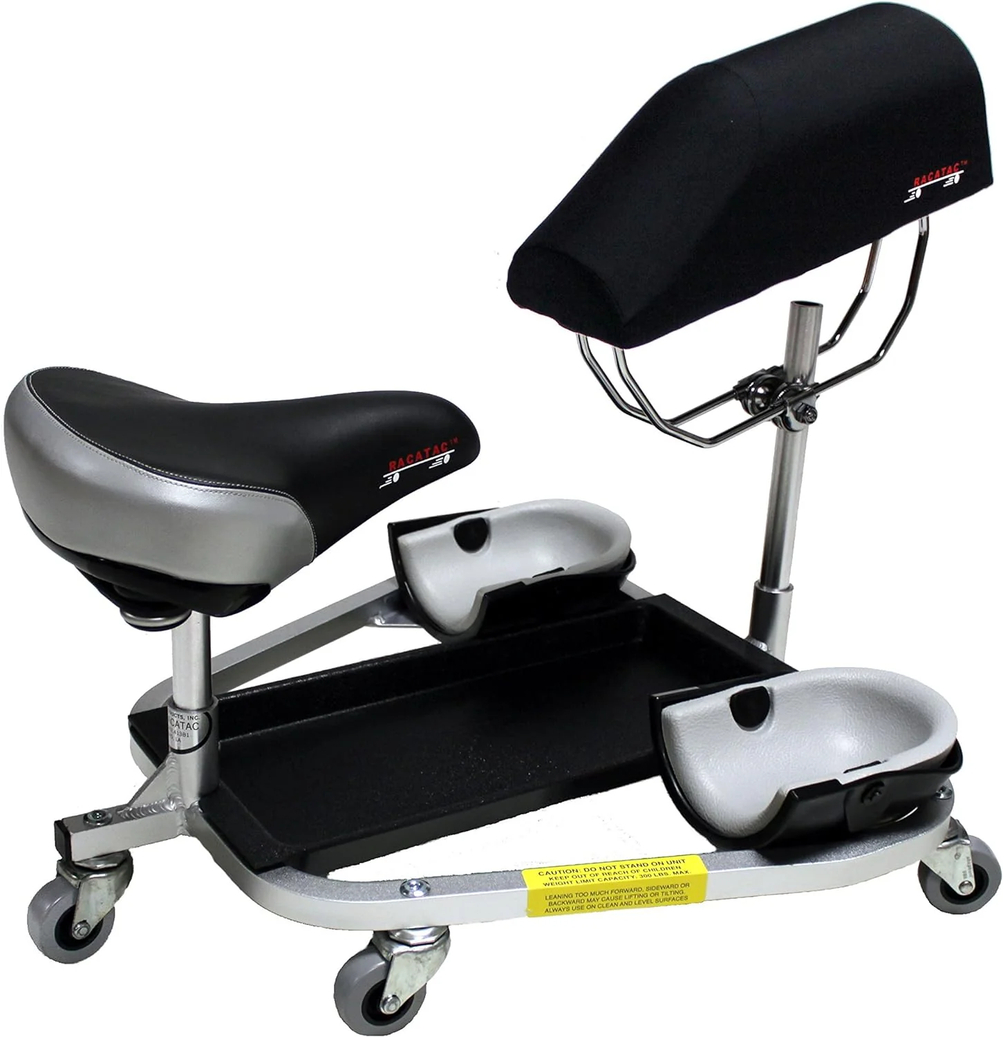 Kneeling/Sitting Creeper w/3 Casters  Chest Support, Black