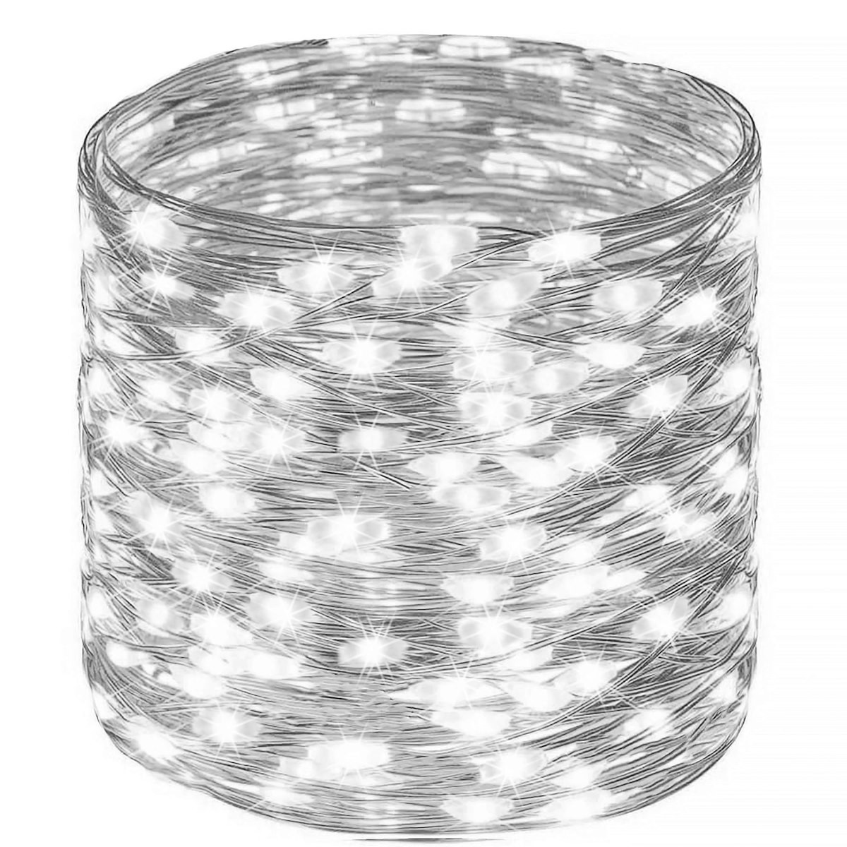 Lampki choinkowe 300 led druciki na prąd biały zimny