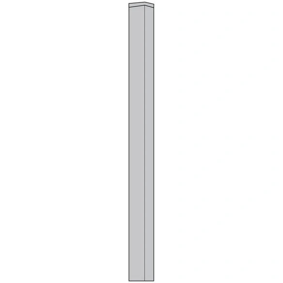 Alu-Pfosten, Aluminium, BxLxT: 6,8 x 265 x 6,8 cm