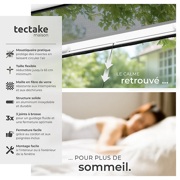 Moustiquaire store pour fenêtre en Aluminium Découpe individuelle