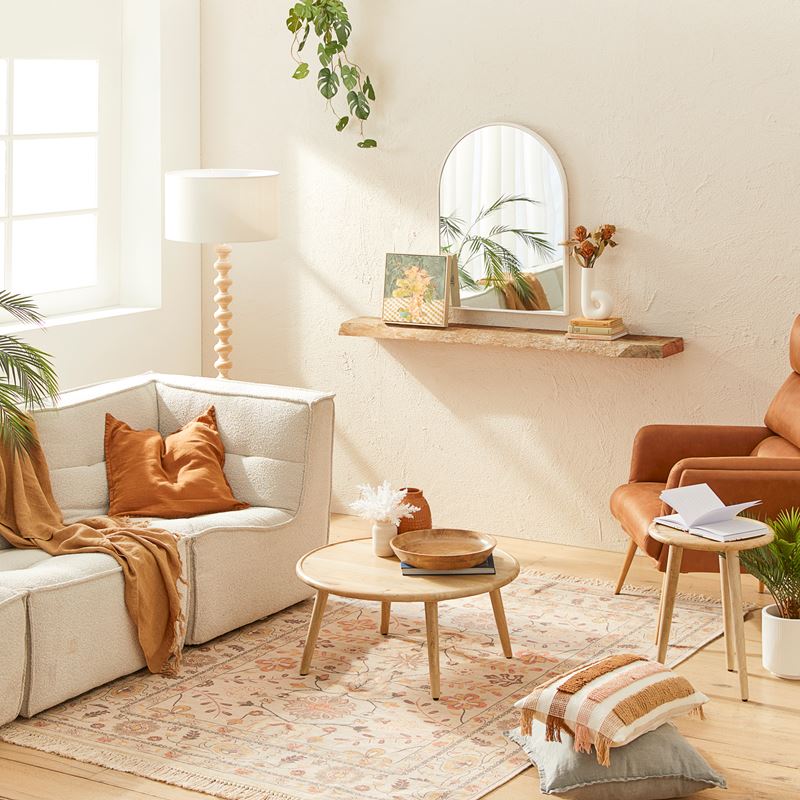 Versailles Natural & White Floor Light