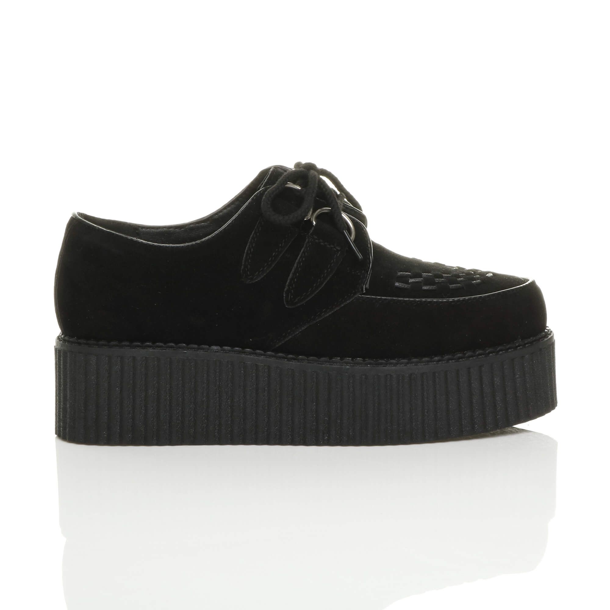 AJVANI Double Platform Brothel Creepers Lace Up Shoes