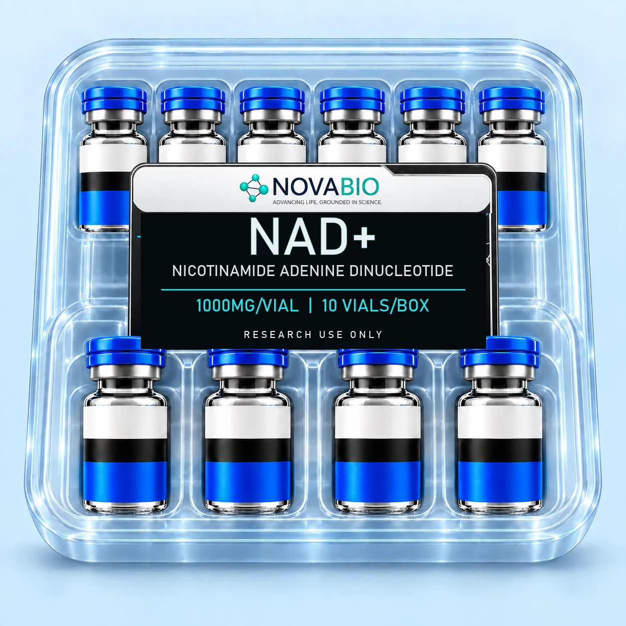 NOVABIO NAD+ 1000MG per vial, 10 VIALS research product