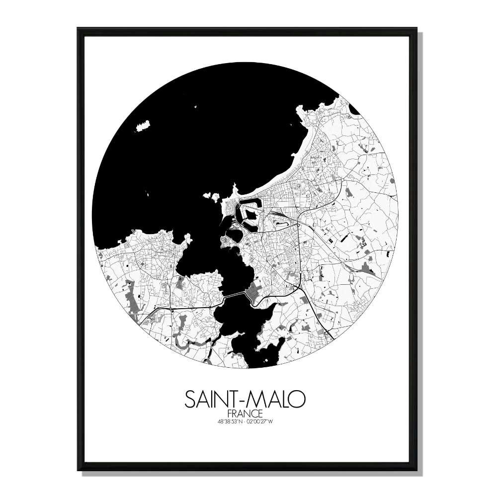 - ST MALO - Carte City Map Rond