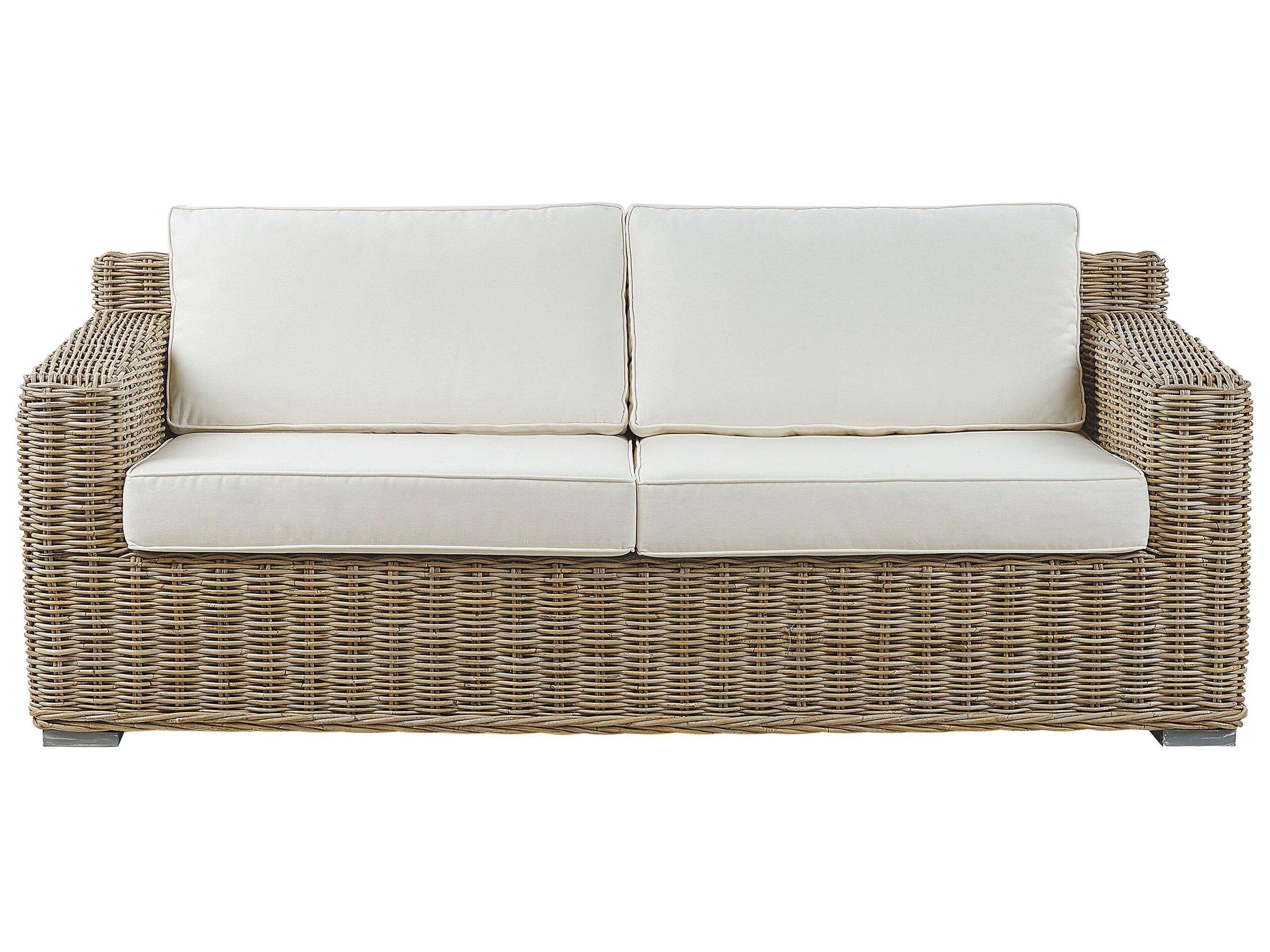 Garden Armchair ARDEA Rattan Light Brown