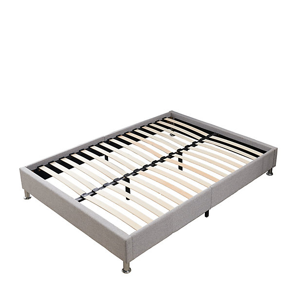 Ensemble Matelas en mousse   Cadre de lit Plateforme Capitonné 160x200cm, Epaisseur du Matelas 18cm