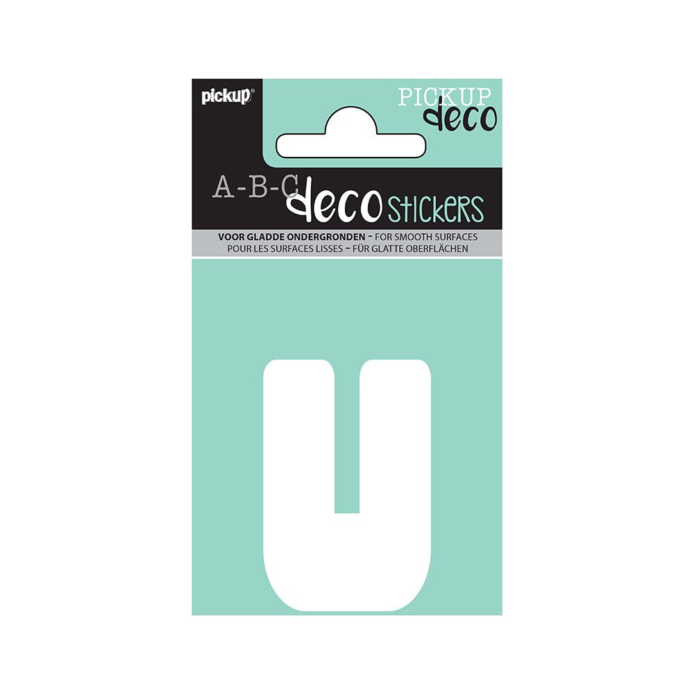 BOKSTAVER PICKUP U ABC DECO ANNA 60 MM U HVIT