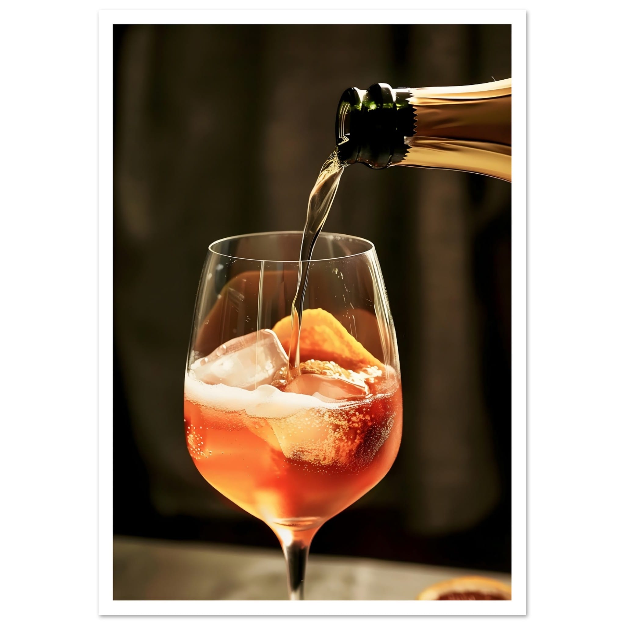 Artfulprints Poster Aperol Spritz - Lifestyle  - A4 21x29.7 cm - Oranje
