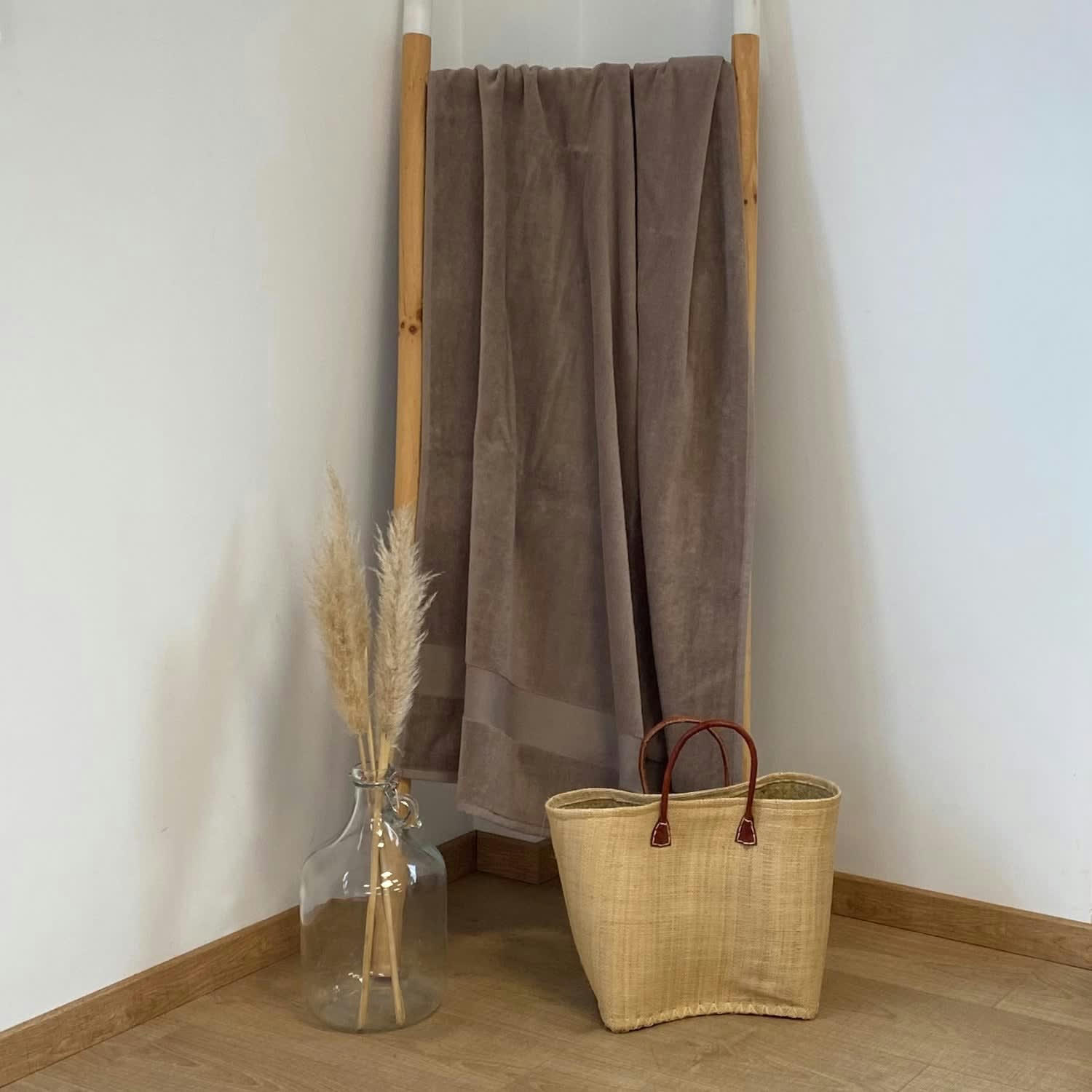 EPONGE VELOURS UNIE - Serviette de bain éponge velours unie 