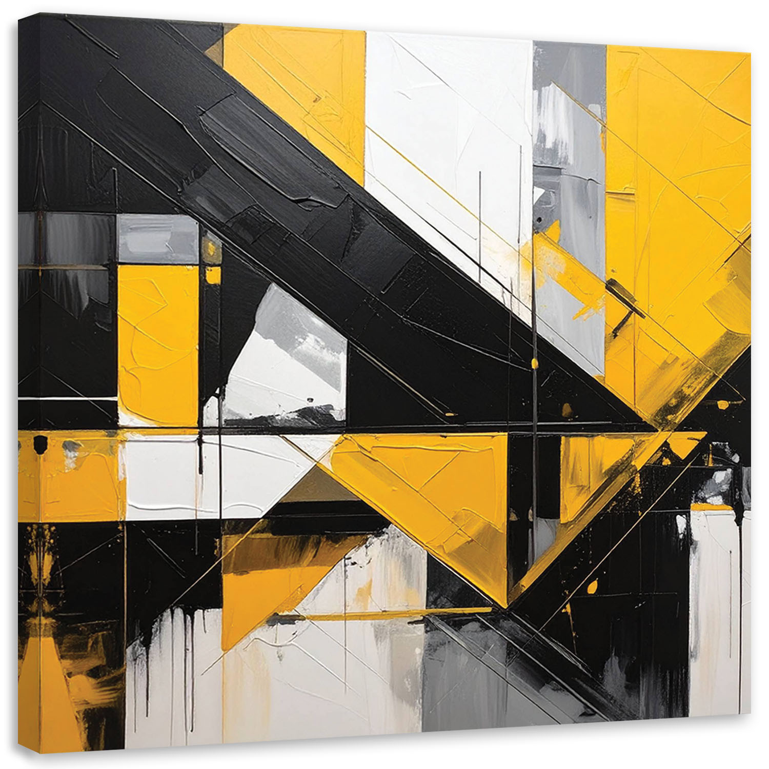 Obraz do salonu sypialni biura loftu, Geometryczne formy abstrakcja 20x20