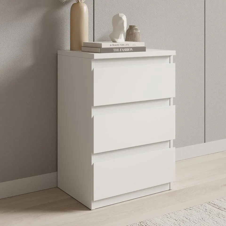 Meubella - Eskar - Ladekast - Wit - 42x32x62 cm