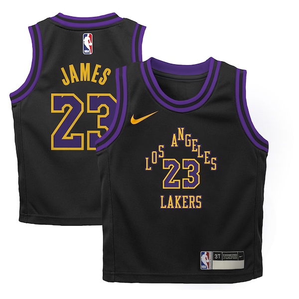 LeBron James Los Angeles Lakers Nike Toddler 2025/26 City Edition Swingman Jersey - Black
