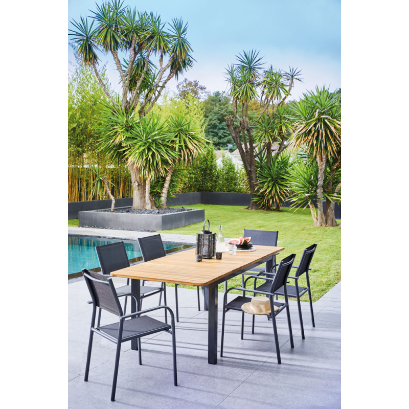 Table de jardin extensible Balito 160-220 x 90 x 75 cm