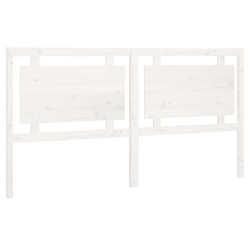 NNEVL Bed Headboard White 185.5x4x100 cm Solid Wood Pine