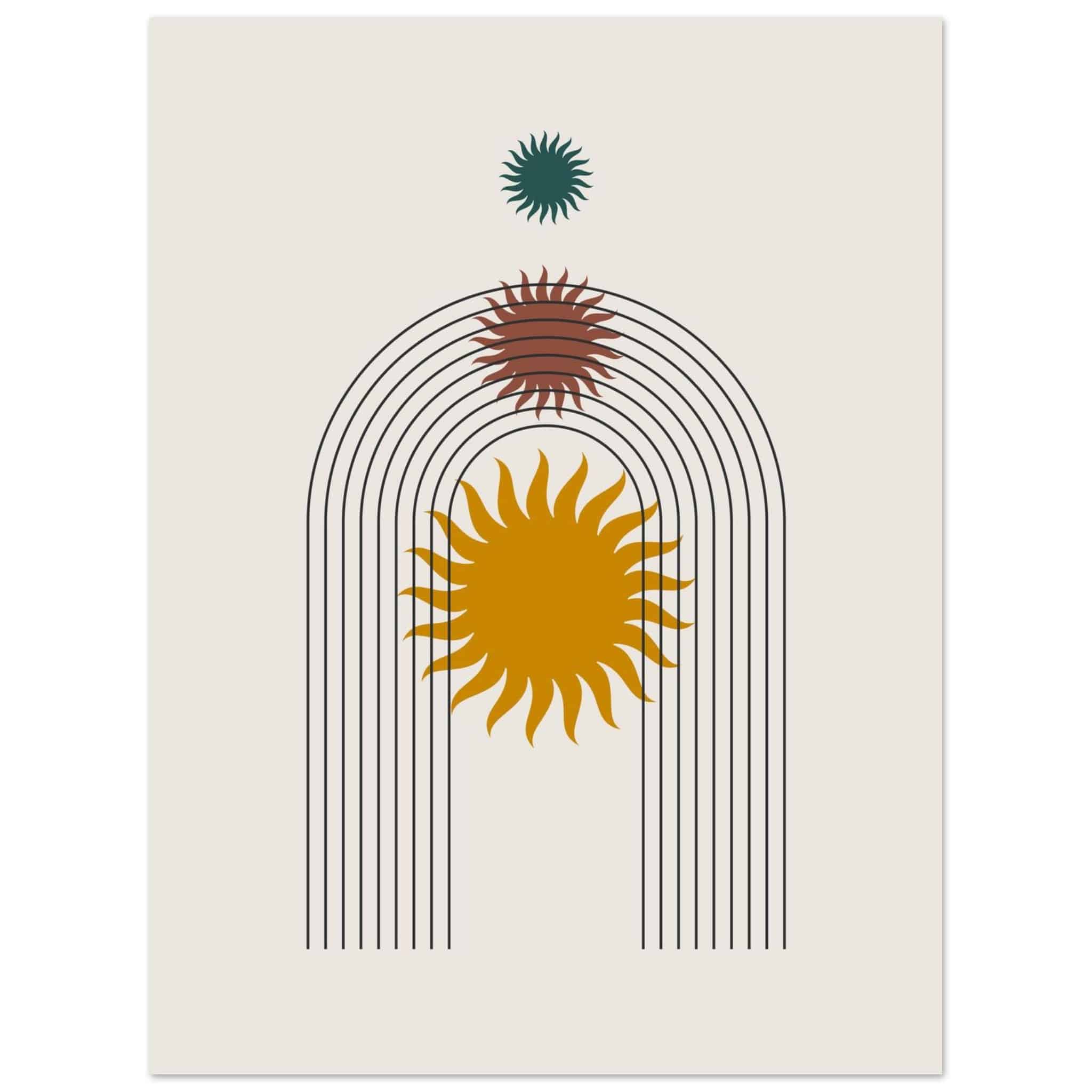 Artfulprints Boho – Sunny arch  poster 30x40 cm