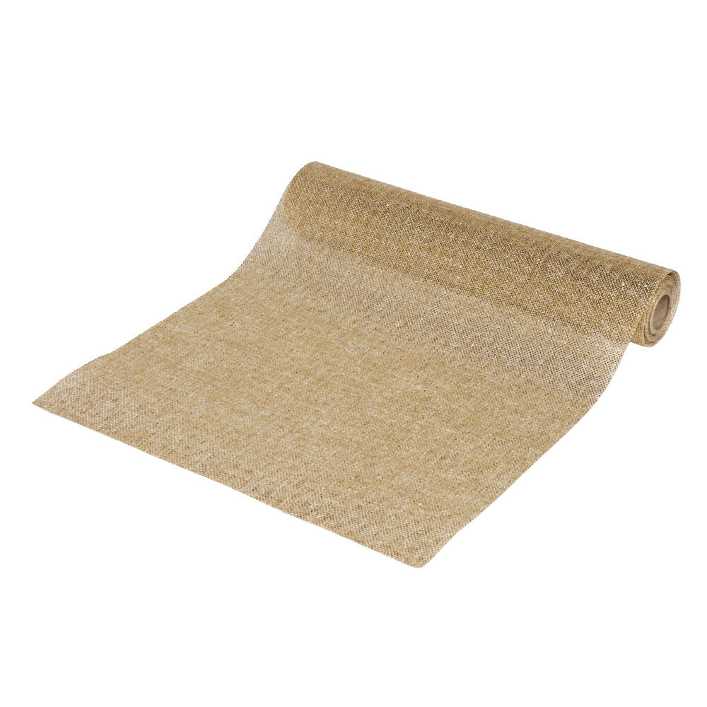 Chemin de table en jute doré 3m