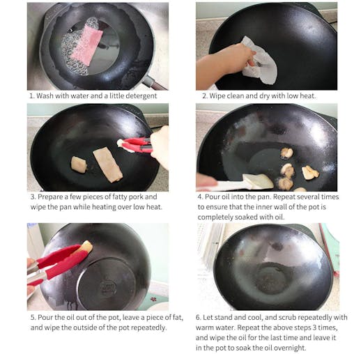SOGA 2X 31cm Commercial Cast Iron Wok Round Bottom FryPan Home Cooking Skillet