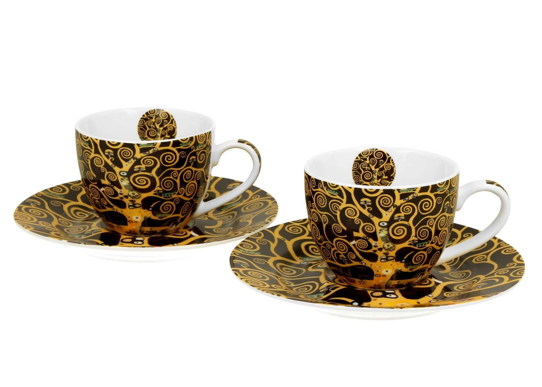 Zestaw 2 filiżanek espresso Klimt Tree Of Life 90 ml do Kawy Herbaty