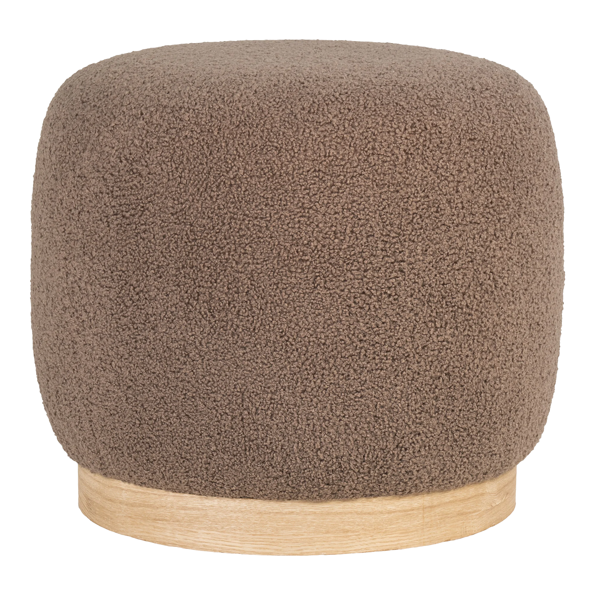 Artichok Kenna Ronde Poef Bouclé Bruin Ø 44,5 cm