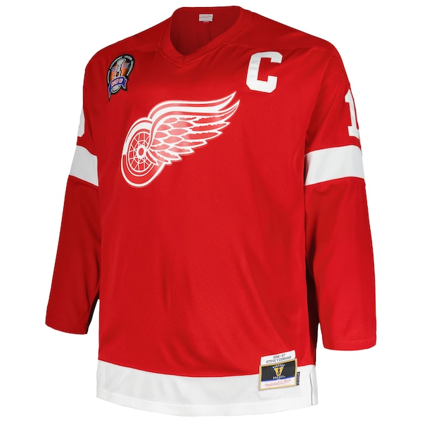 Steve Yzerman Detroit Red Wings Big & Tall Captain Patch Blue Line Player Jersey - Red