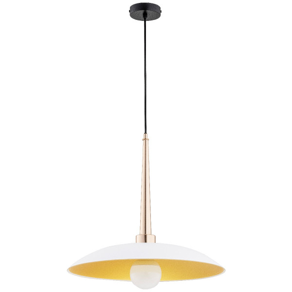 Lampa wisząca czarno-złota-biała-żółta VELIAN 1xE27x15W Alfa