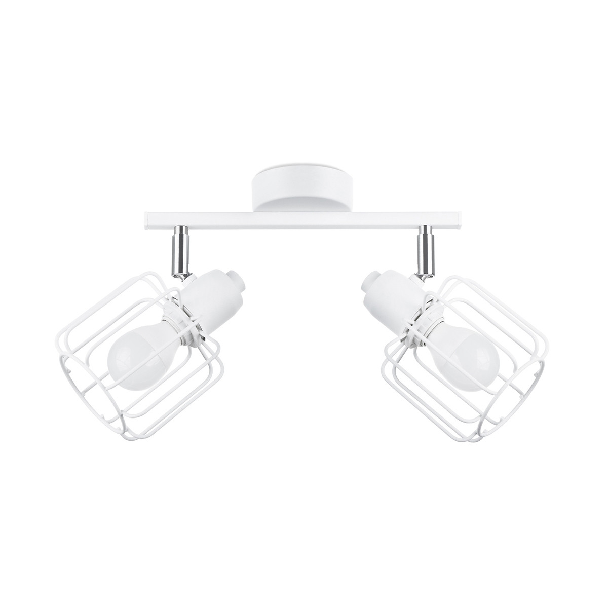 Lampa sufitowa GRANATA biała chromowana 2xE14x40W IP20 Pure Lume