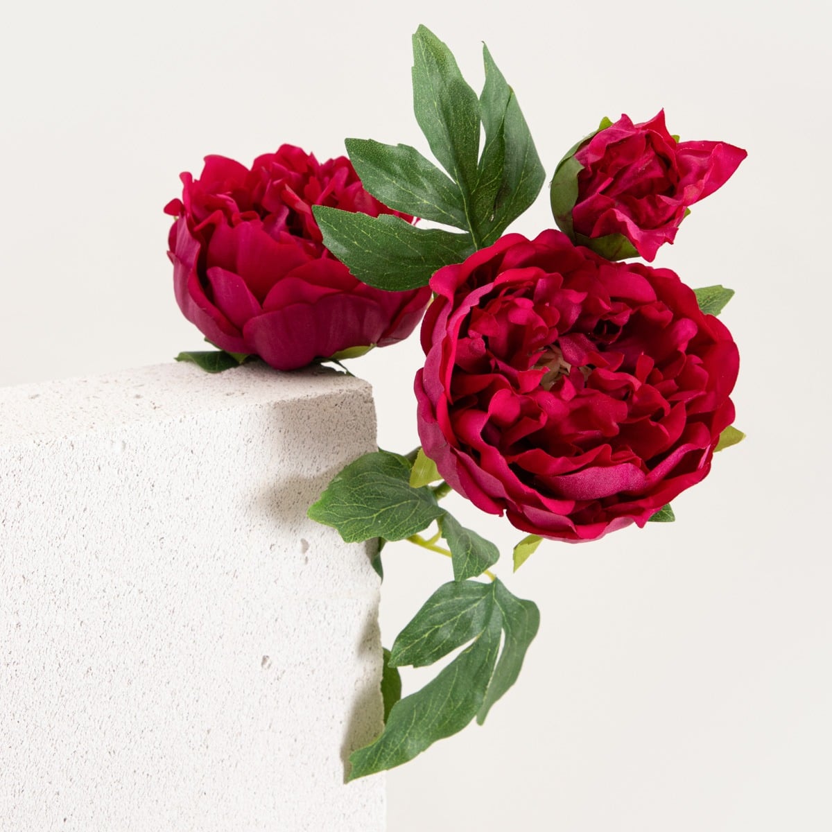 Roślina sztuczna PAEONIA piwonie ciemnoróżowe 81 cm