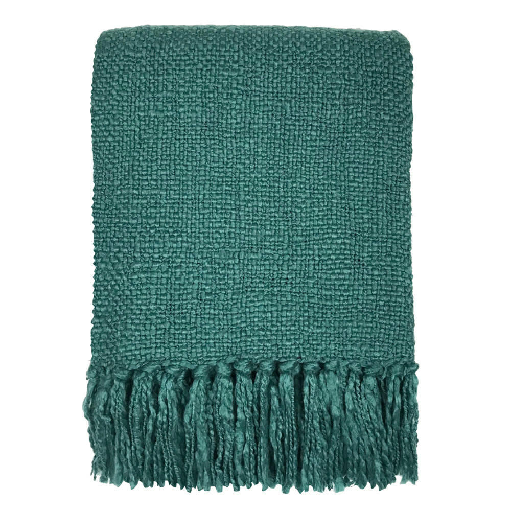 SOLID - Plaid uni vert caraïbe 125x150