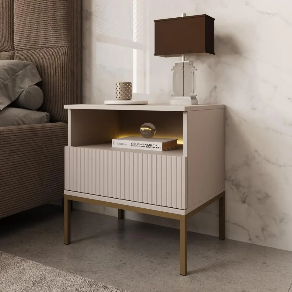 Meubella - Legend - Nachtkastje - Beige