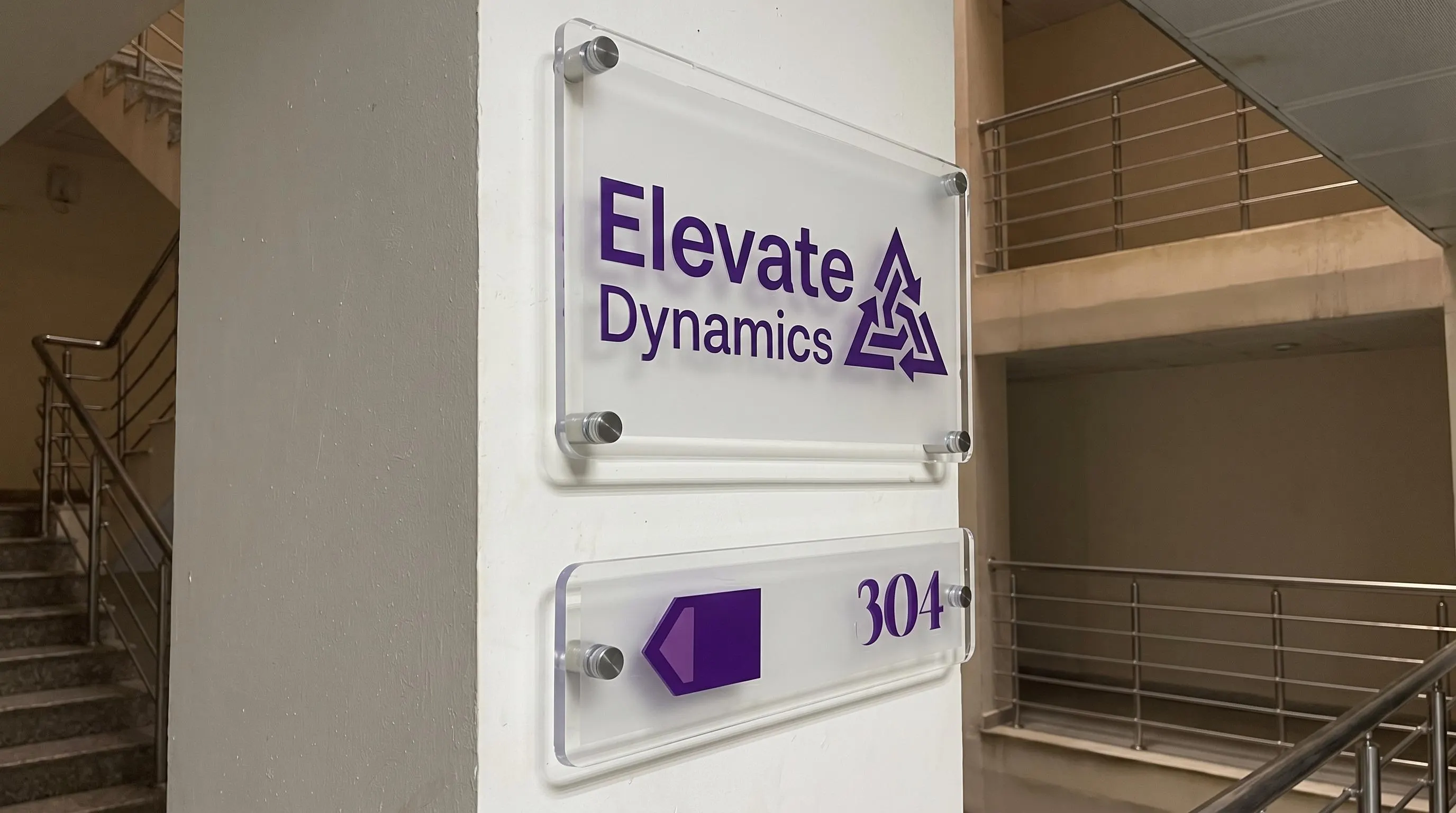 Custom Acrylic Business Sign, Personalized Reception Office Door Standoff Sign