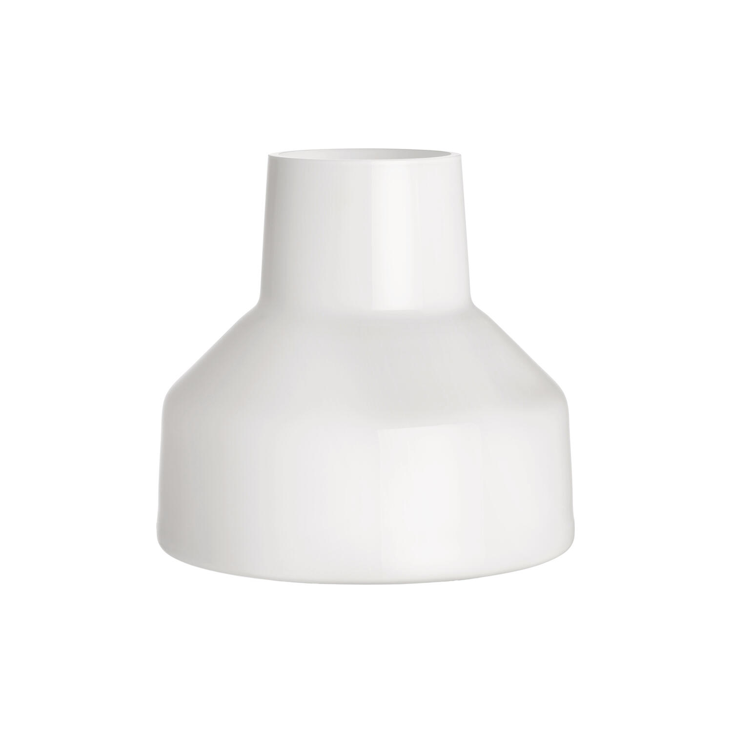 Solare kort vase, hvid