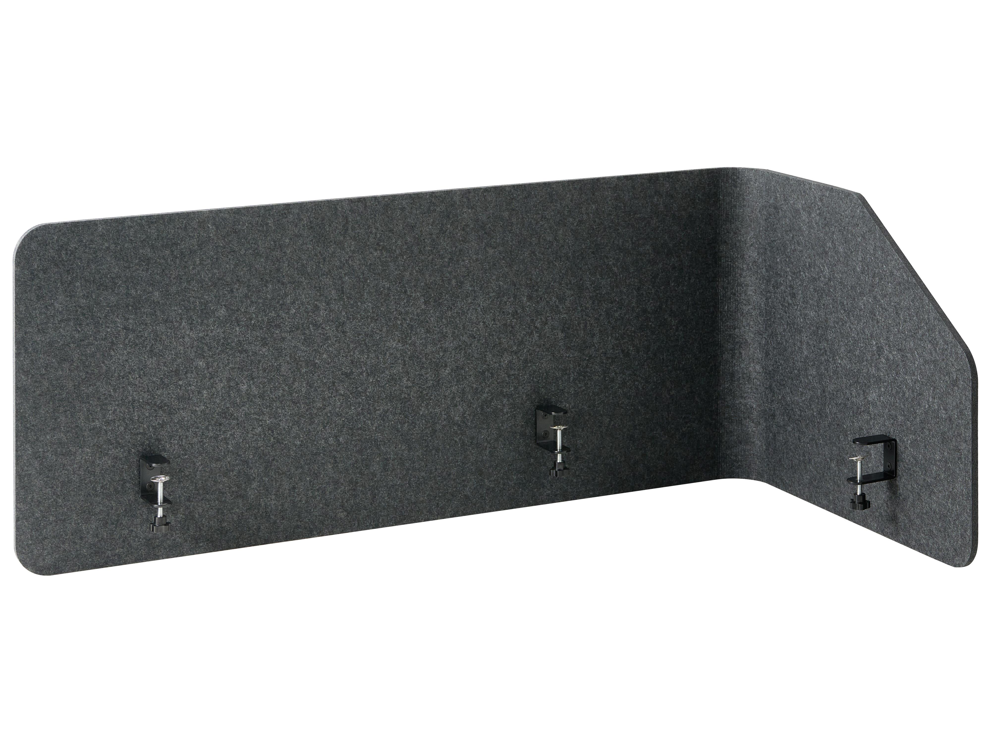 Desk Screen FOLDY 120 x 50 cm Dark Grey