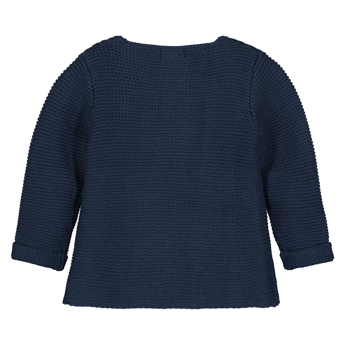 Gilet tricot point mousse coton bio