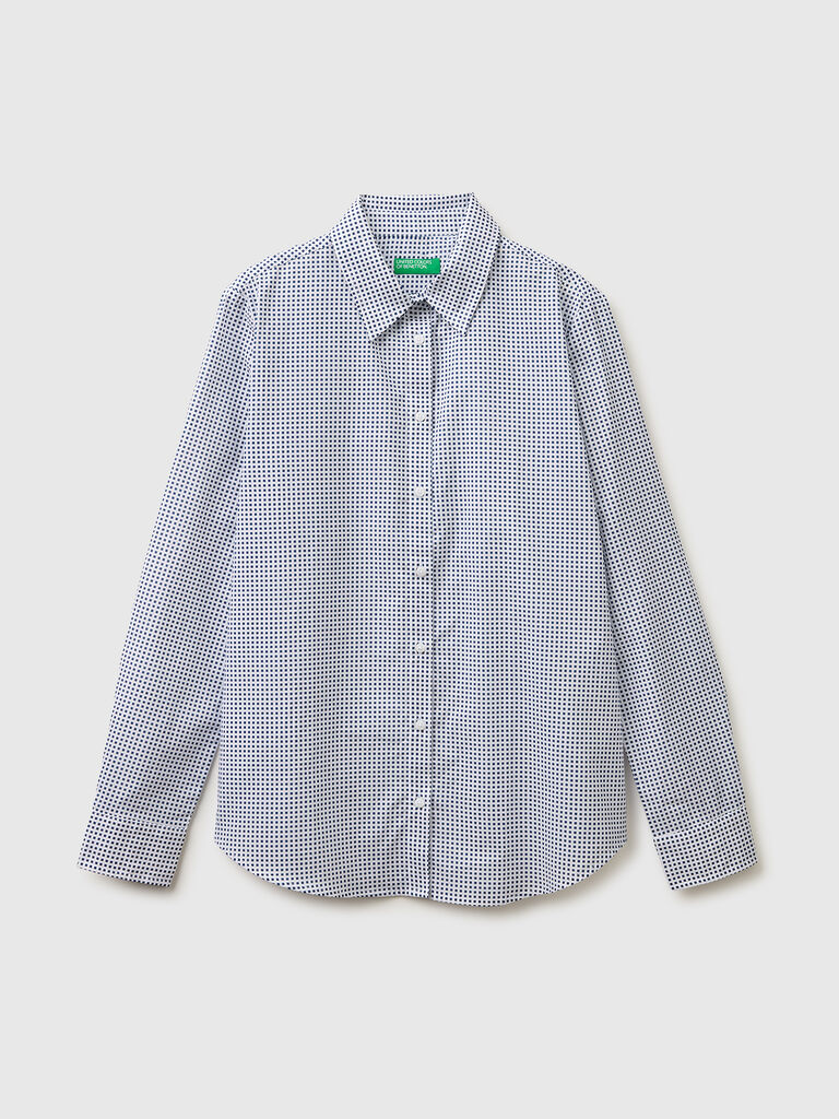 Patterned shirt in lightweight cotton