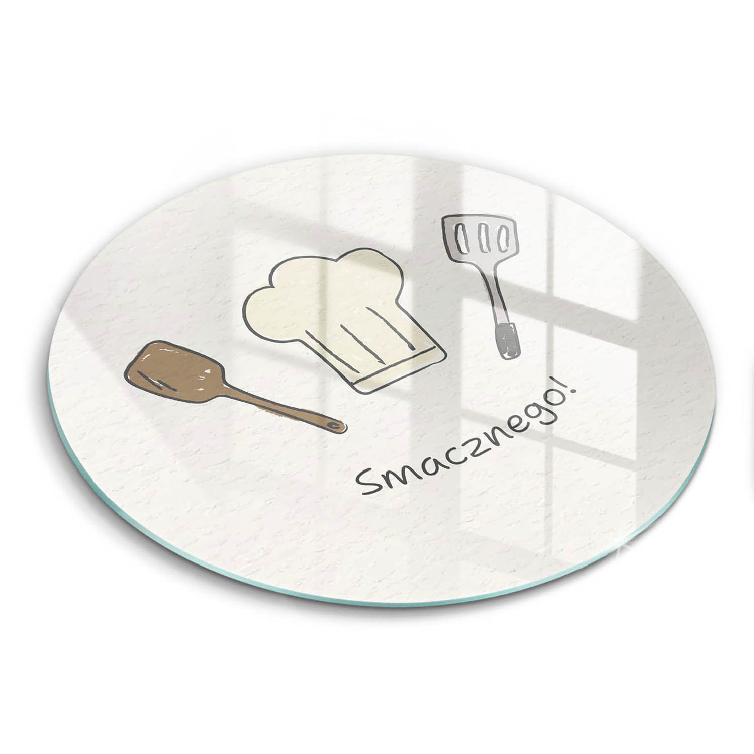 Szklana deska kuchenna z tekstem "Smacznego!"30