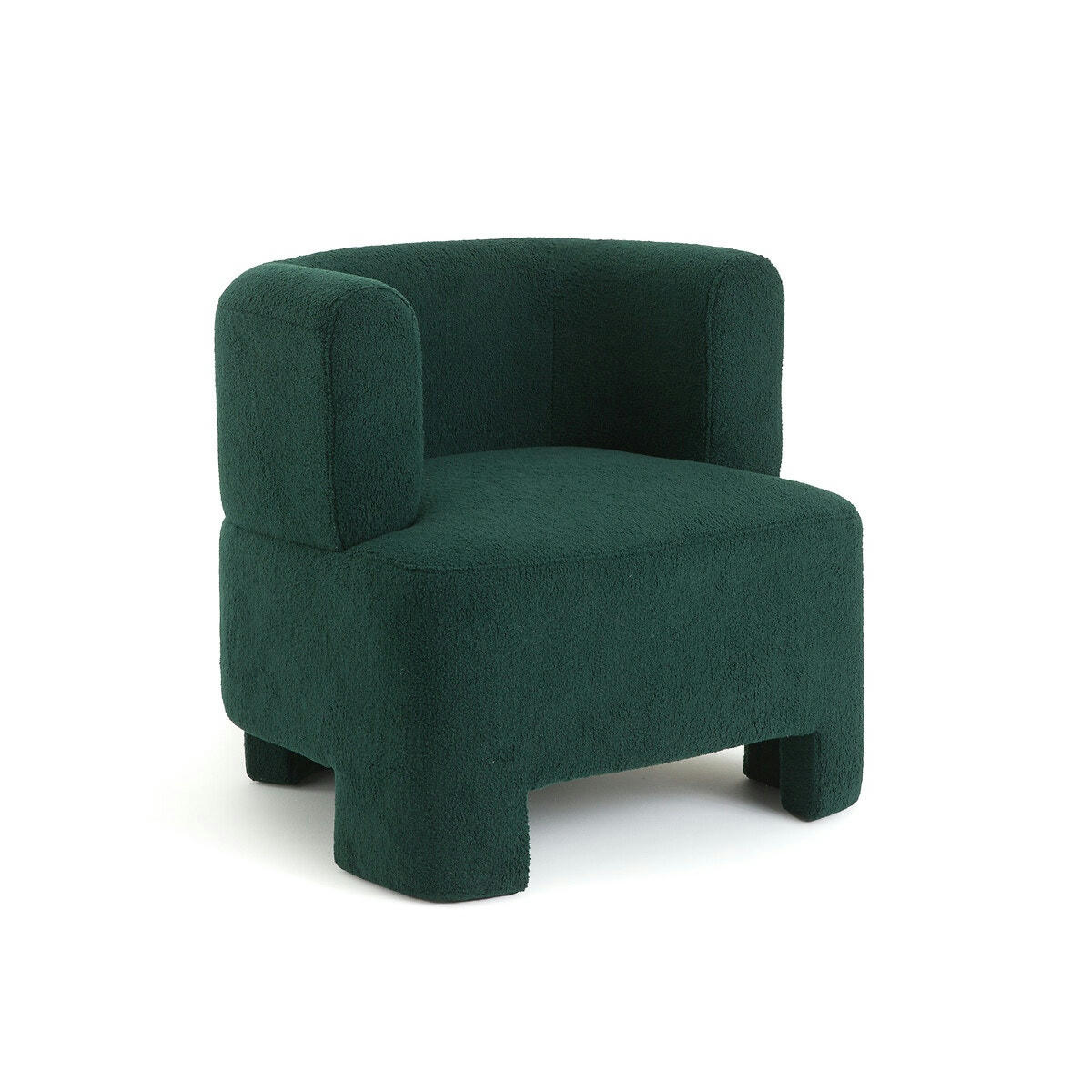 Fauteuil petit modèle tissu bouclette, Darrel