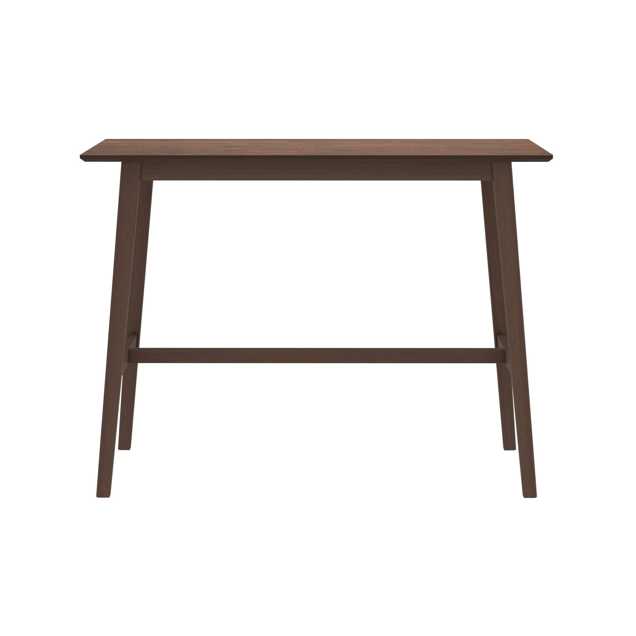 BUVETTE - Table de bar rectangulaire 4 personnes en bois foncé 120 cm