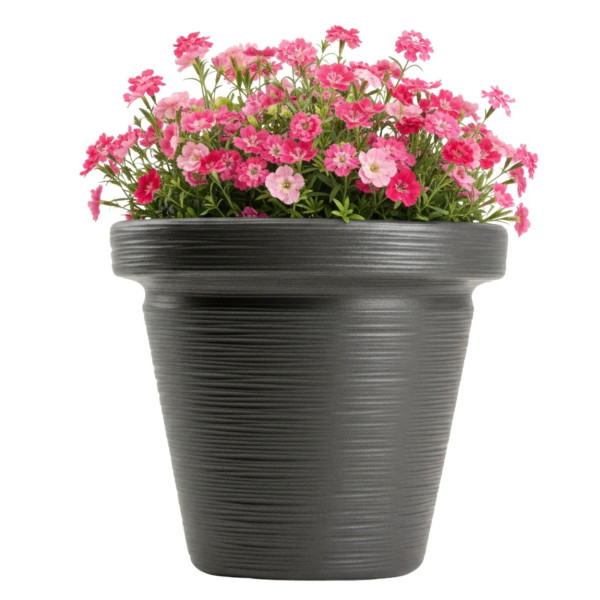 Donica Srtia Riflo ogrodowa szeroka antracyt h33,9x39 cm