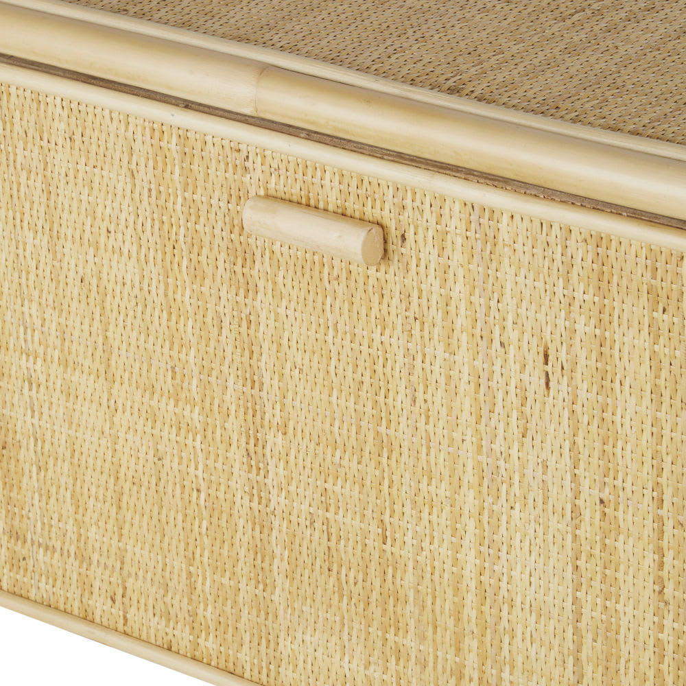 Malaga - Meuble de rangement 1 tiroir cannage en rotin beige