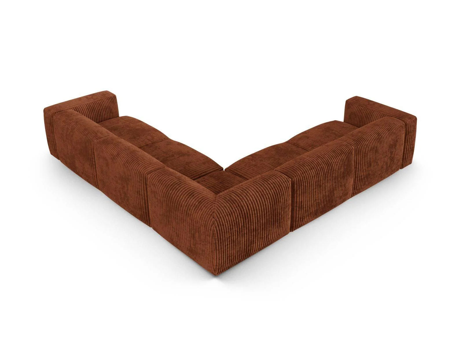 Modulaire hoekbank Martina ribstof