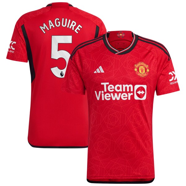Harry Maguire Manchester United adidas 2023/24 Home Replica Player Jersey - Red/Green