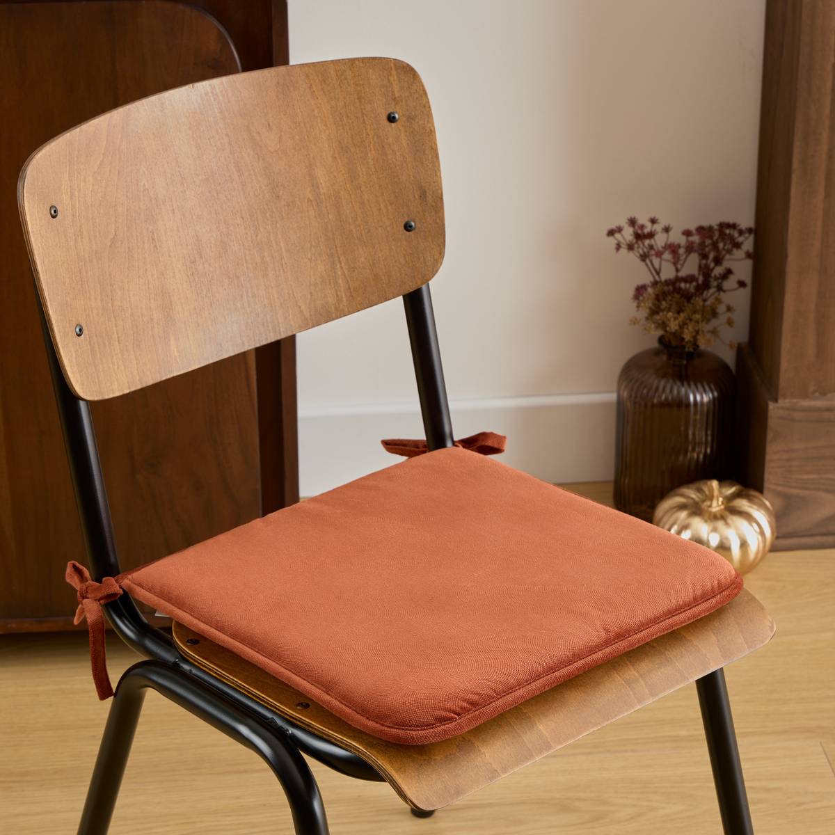 Chair cushion "Lilou" Terracotta, 38x38 cm