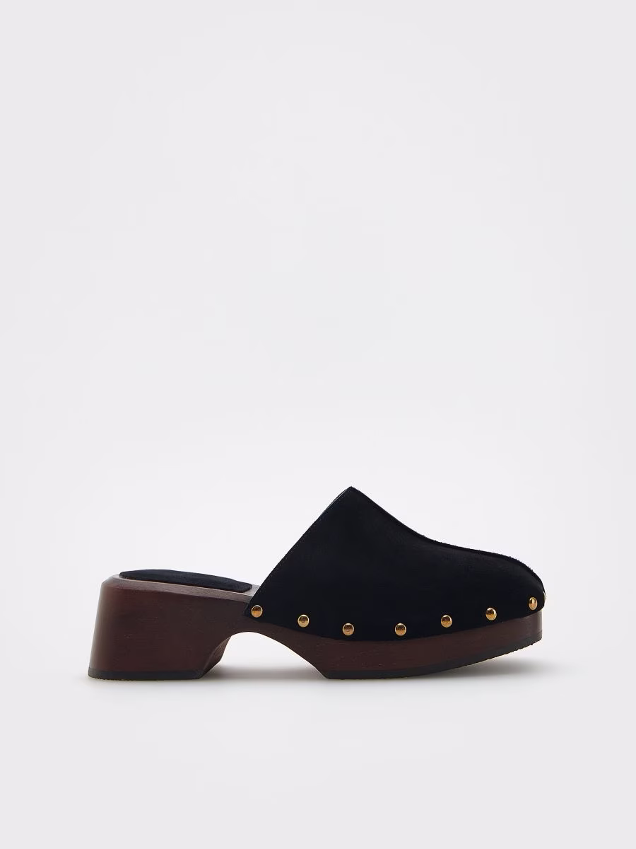 Suede Mule Shoes